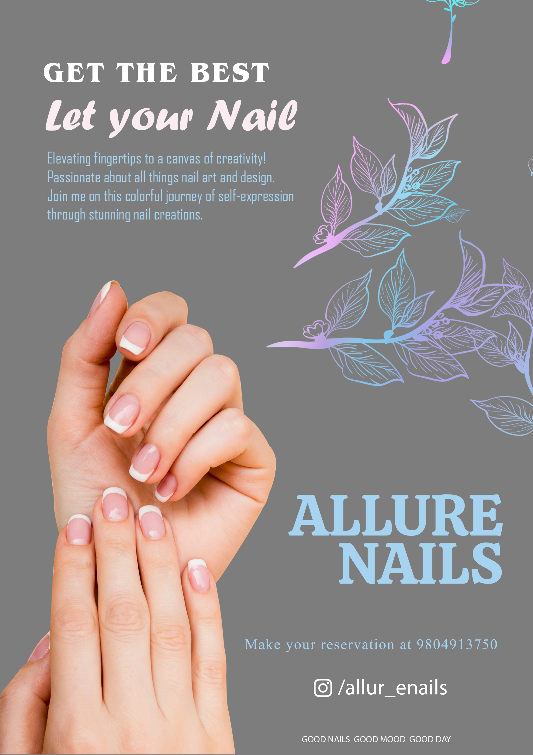 Allure Nails Poster Design.