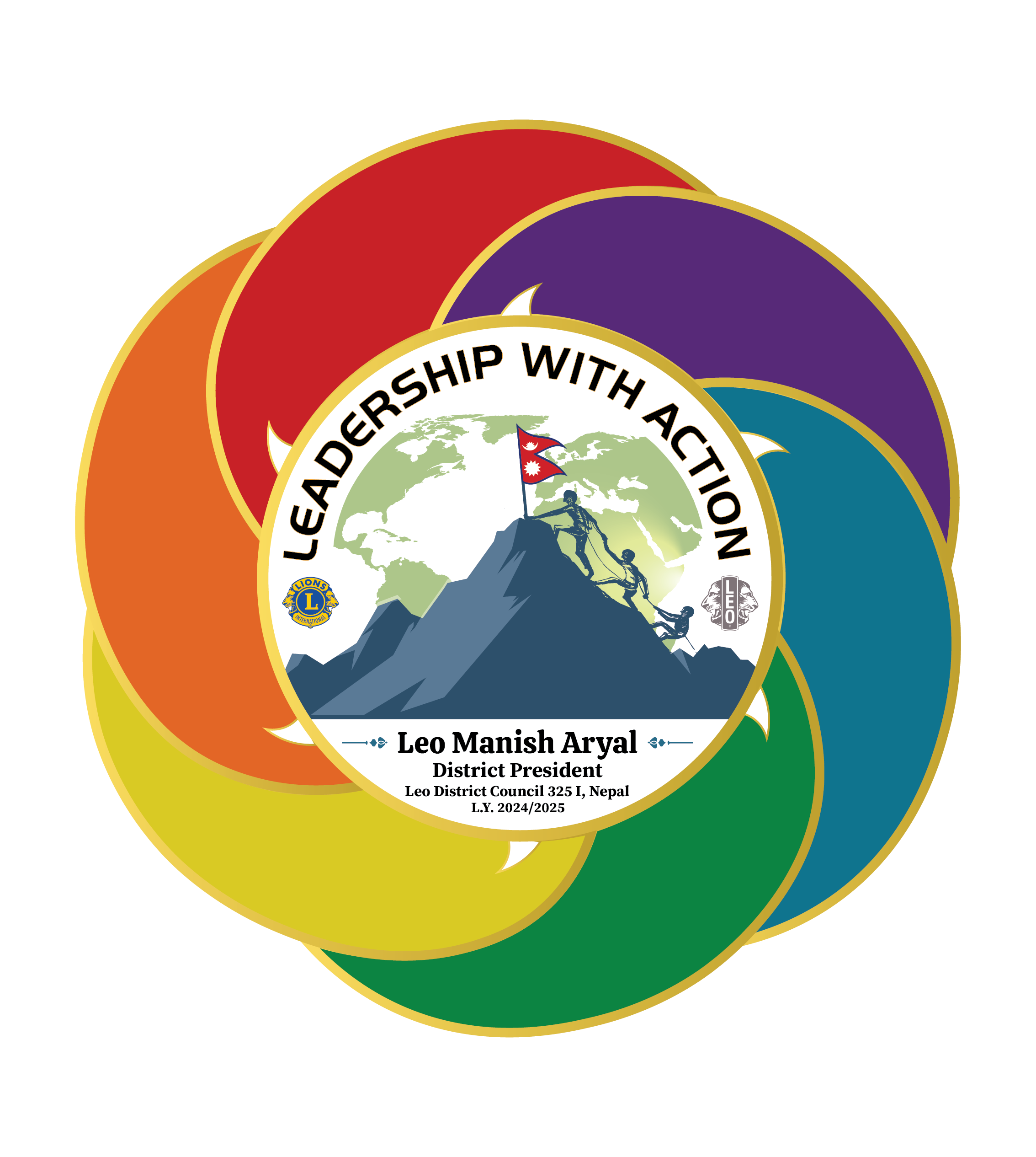 Logo Design of Leo District Council 325 I, Nepal.